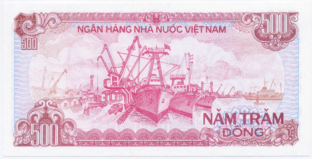 Billete Vietnam 500 Dong 1988 Ho Chi Minh  - Numisfila