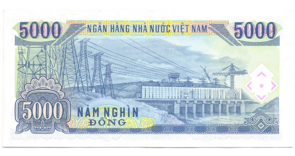 Billete Vietnam 5.000 Dong de 1987 Ho Chi Minh  - Numisfila