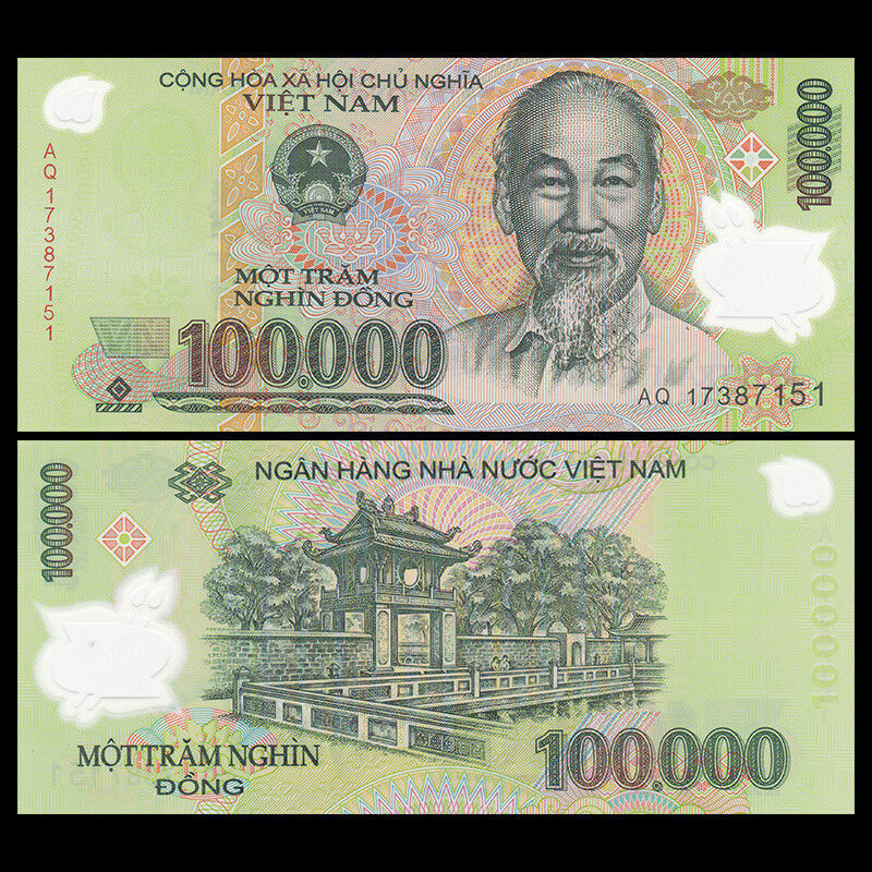 Billete Plastico Vietnam 100.000 Dong 2014  - Numisfila