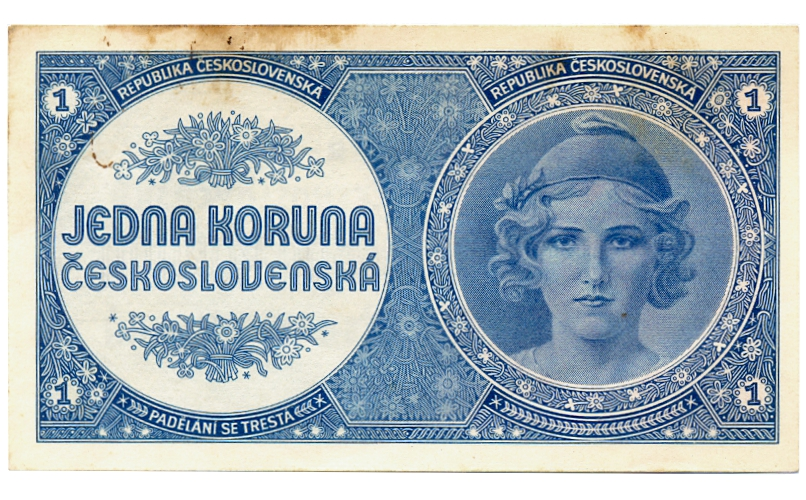 Billete Checoslovaquia 1 Koruna 1946  - Numisfila