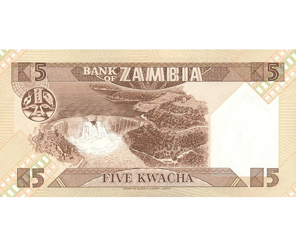 Billete Zambia 5 Kwacha 1980 - 1988  - Numisfila