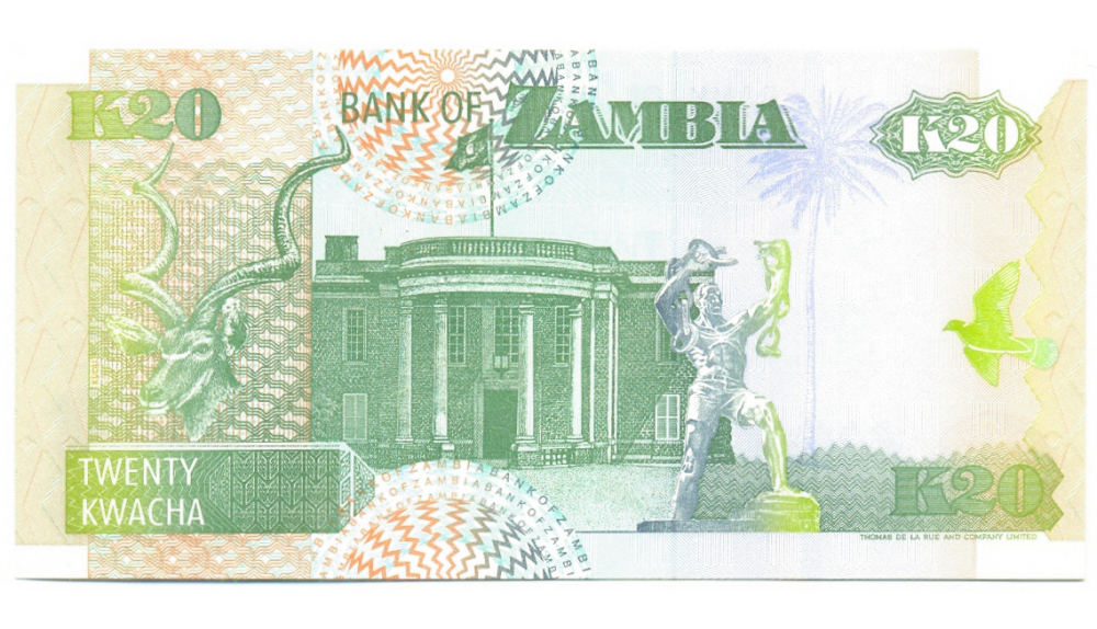 Billete Zambia 20 Kwacha 1992  - Numisfila