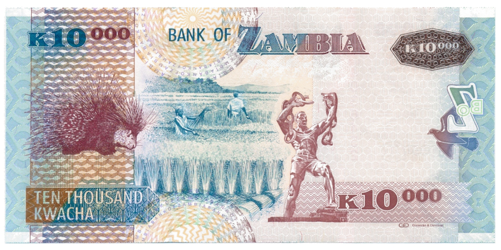 Billete Zambia 10.000 Kwacha 2009  - Numisfila