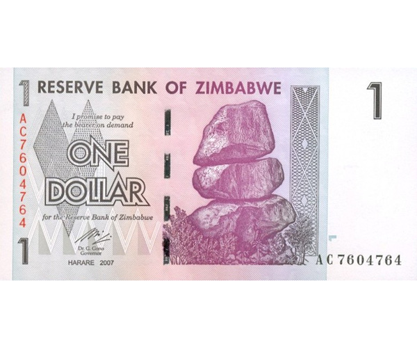 Billete Zimbabwe 1 Dolar 2007  - Numisfila