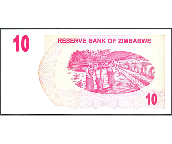 Billete Zimbabwe 10 Dolares 2007  - Numisfila
